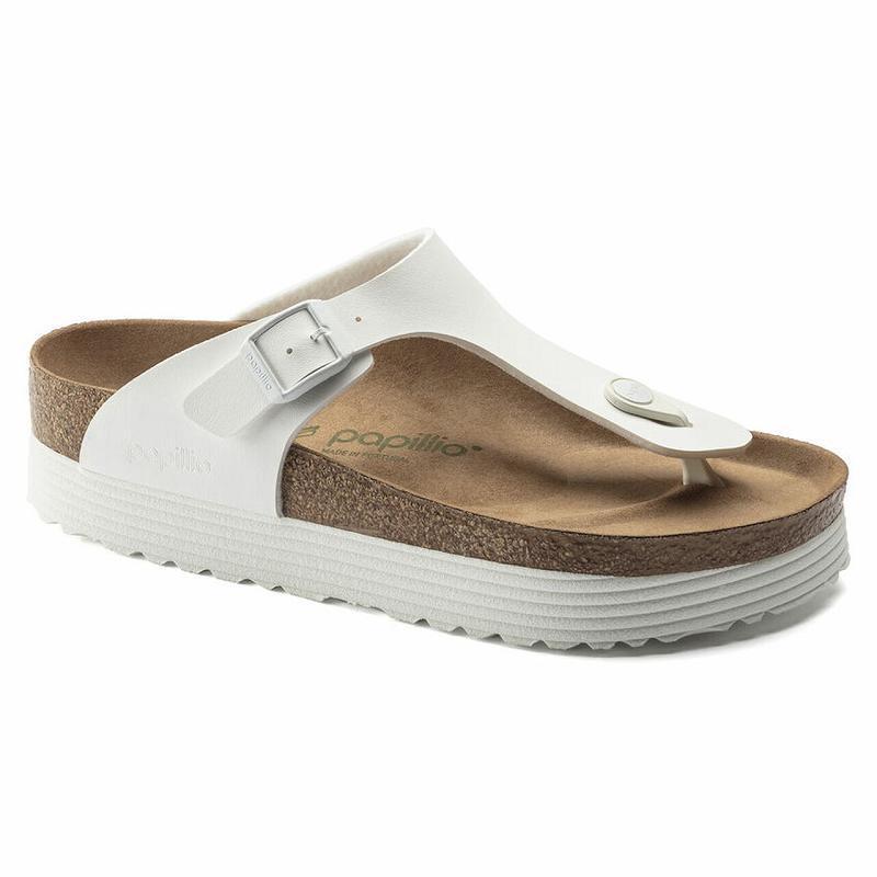 Gizeh Birkenstock Papillio Platforme Vegan Birko Flor Damske Biele | SK 96XYU